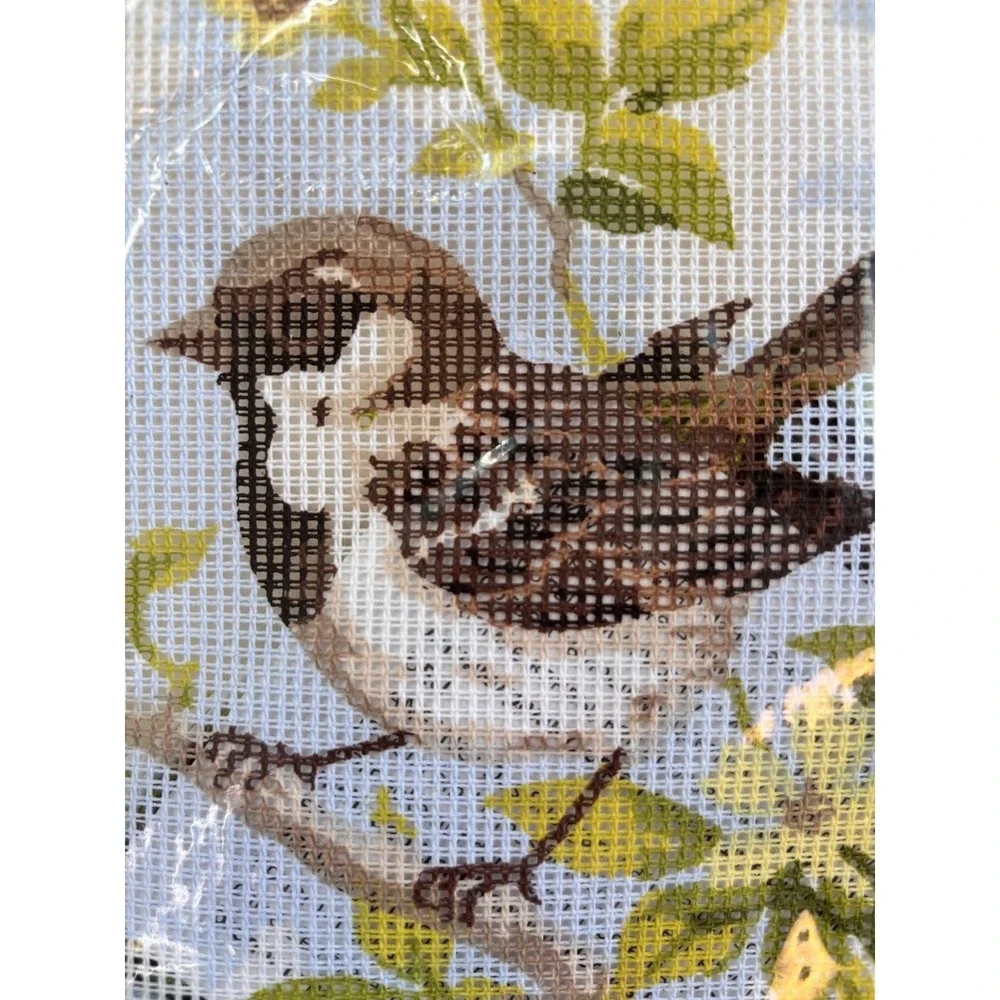 Collection D'Art Printed needlepoint tapestry kits With Floss 20x25 Cm Bird